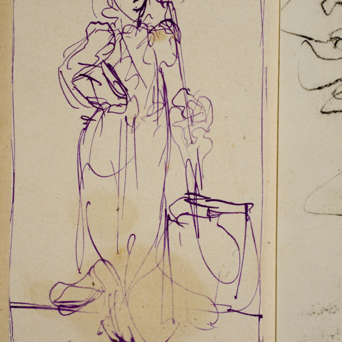 image for: Ramon Martí i Alsina - Estudi de figura femenina - Cap a 1860-1870