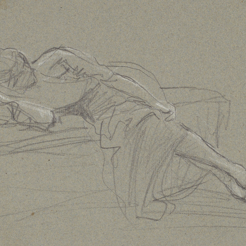 image for: Ramon Martí i Alsina - Estudi de figura i vestimenta - Cap a 1865-1870