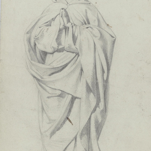 image for: Claudi Lorenzale - Estudi de figura femenina - Cap a 1850-1870