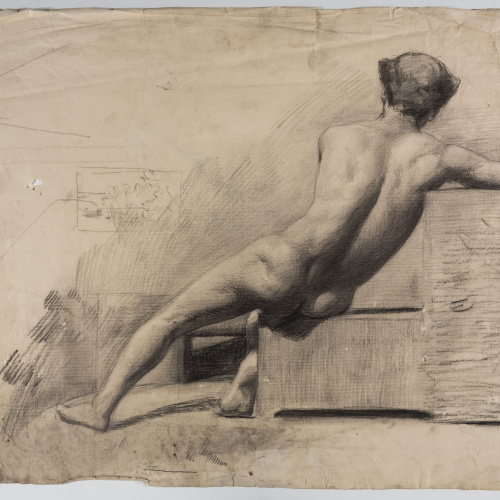 image for: Andreu Solà - Nu masculí d&#039;esquena - Cap a 1880-1885