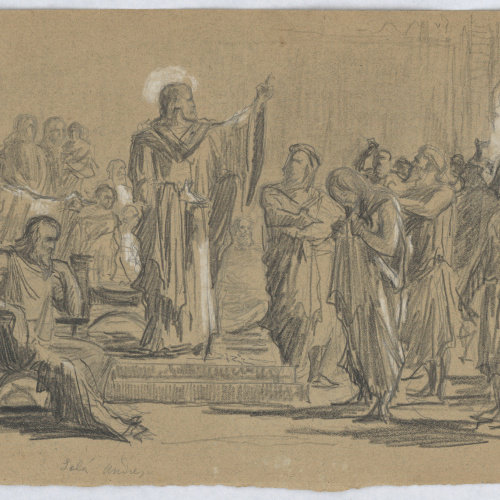 image for: Andreu Solà - La dona adúltera - Cap a 1880-1887