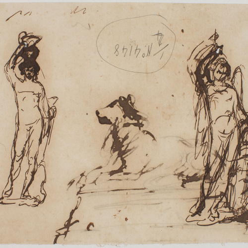 image for: Venanci Vallmitjana - Estudi per a un grup escultòric - Cap a 1876-1881