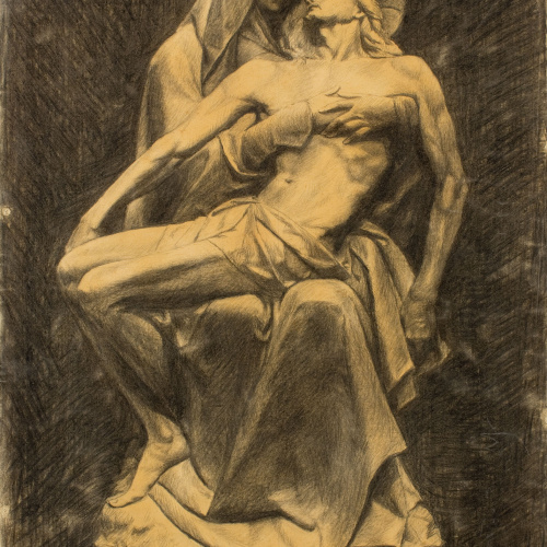 image for: Venanci Vallmitjana - Projecte per a l&#039;escultura «Pietat» - Cap a 1880