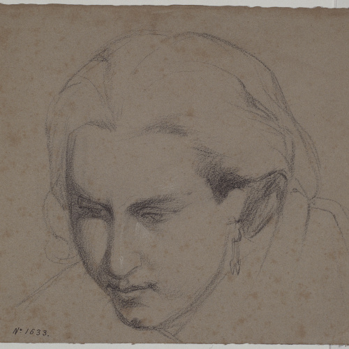 image for: Ramon Martí i Alsina - Estudi d&#039;un cap femení - Cap a 1870