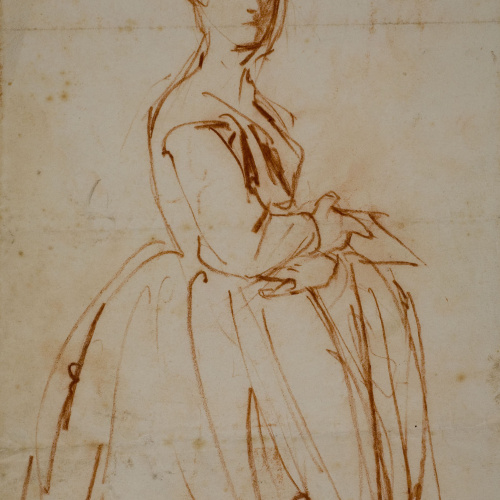 image for: Ramon Martí i Alsina - Figura d&#039;una dama - Cap a 1850-1855