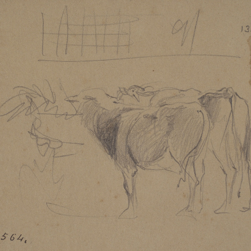 image for: Ramon Martí i Alsina - Vaques a l&#039;estable - Cap a 1855-1860