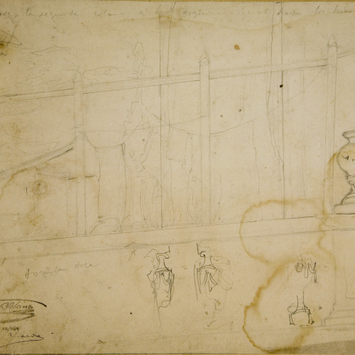 image for: Ramon Martí i Alsina - Estudi per al quadre «Born Vell» - Cap a 1866