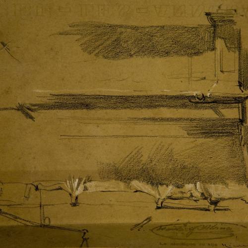 image for: Ramon Martí i Alsina - Estudi per al quadre «Born Vell» - Cap a 1866