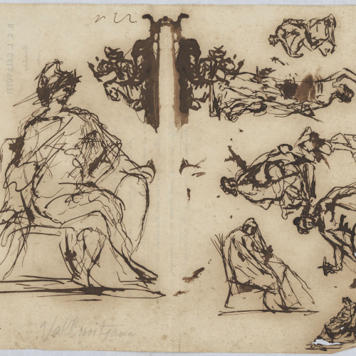 image for: Venanci Vallmitjana - Estudis per a composicions escultòriques - Cap a 1865-1875