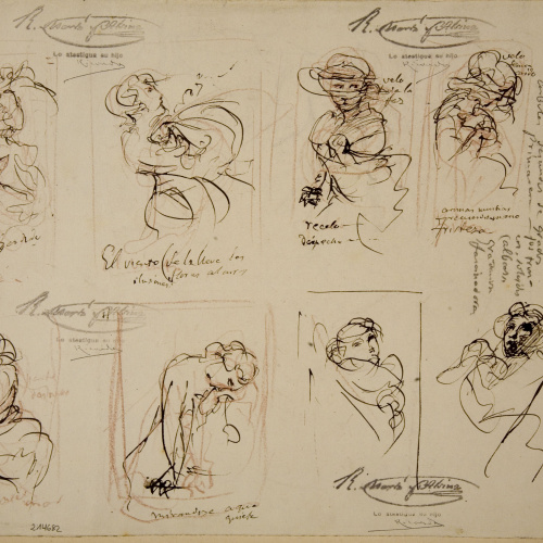 image for: Ramon Martí i Alsina - Vuit estudis de figures femenines - Cap a 1870-1880