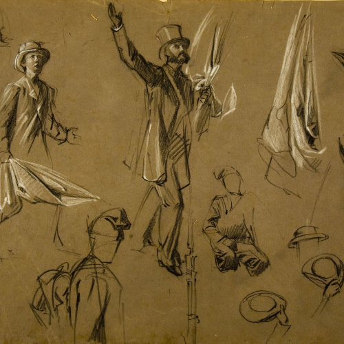 image for: Ramon Martí i Alsina - Estudi de figures - Cap a 1860-1870