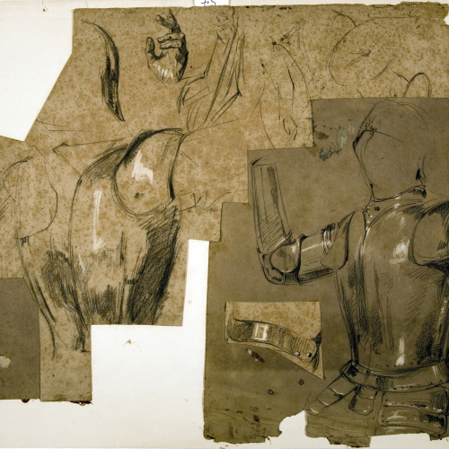 image for: Ramon Martí i Alsina - Estudi per a un quadre del Quixot - Cap a 1860-1880