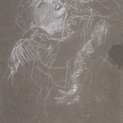 image for: Ramon Martí i Alsina - Estudi de dona per al quadre «La companyia de Santa Bàrbara» - Cap a 1891