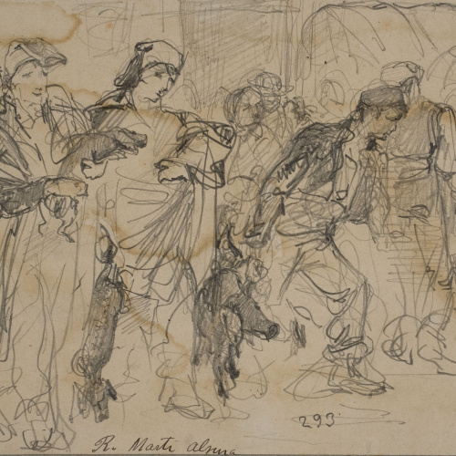 image for: Ramon Martí i Alsina - En un mercat - Cap a 1860-1870