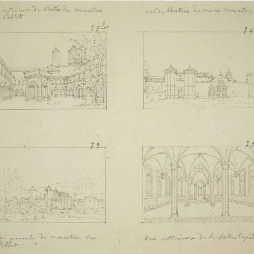 image for: François Ligier - Quatre vistes del monestir de Poblet - Cap a 1801-1803