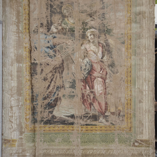 image for: Francesc Pla Duran dit &quot;El Vigatà&quot; - Sala Bíblica. Casa Clarós o Serra. Abraham foragita Agar i el seu fill - Últim quart del segle XVIII