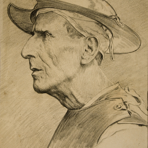 image for: Antoni Fabrés - Bust masculí - Cap a 1913