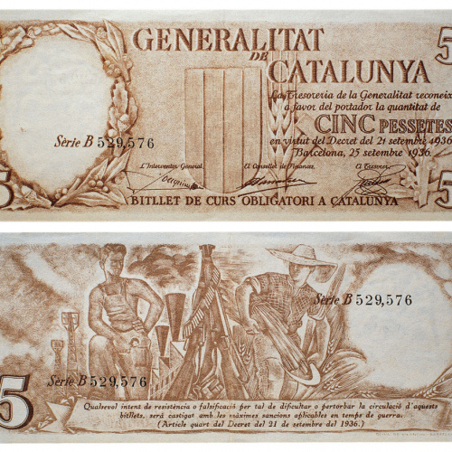 image for: Generalitat de Catalunya - 5 pessetes - 25.09.1936