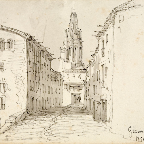 image for: Lluís Rigalt - Gerona. Plaza de S. Feliu - 1850