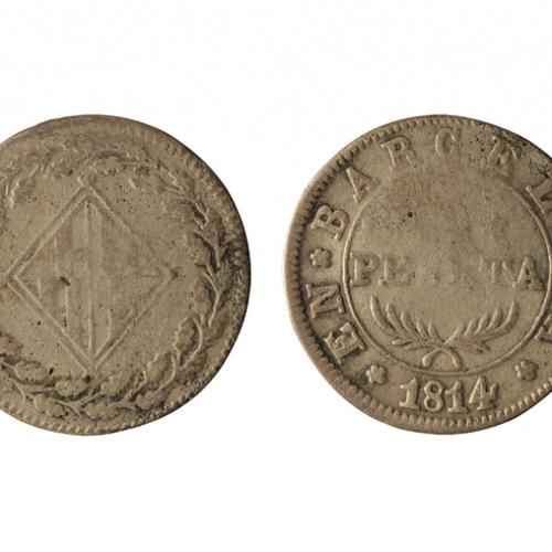 image for: Ocupació francesa - 1 pesseta - 1814