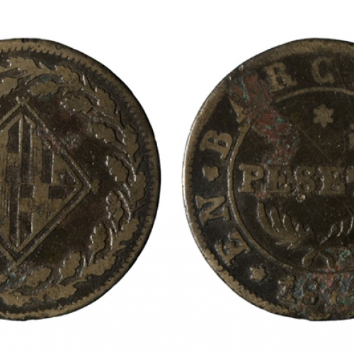 image for: Ocupació francesa - 1 pesseta - 1814