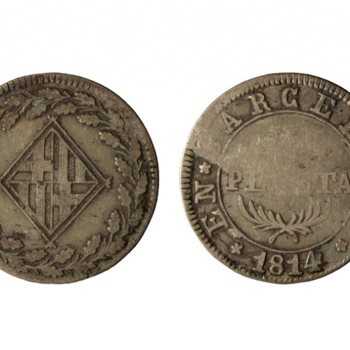 image for: Ocupació francesa - 1 pesseta - 1814