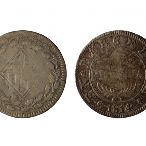image for: Ocupació francesa - 1 pesseta - 1814