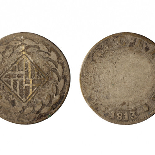 Ocupació francesa - 1 pesseta - 1813 image for: Ocupació francesa - 1 pesseta - 1813