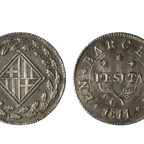 Ocupació francesa - 1 pesseta - 1811 image for: Ocupació francesa - 1 pesseta - 1811