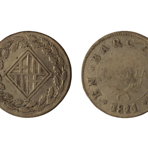 Ocupació francesa - 1 pesseta - 1811 image for: Ocupació francesa - 1 pesseta - 1811