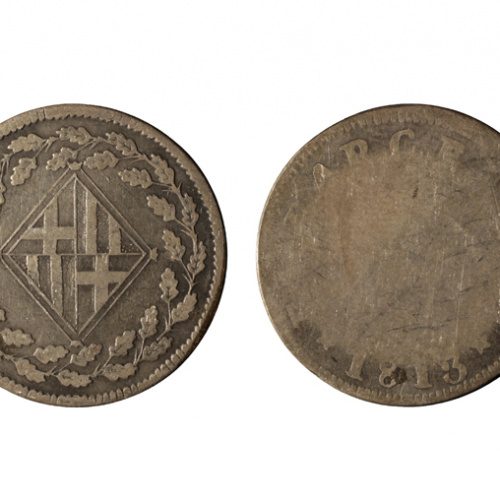 Ocupació francesa - 1 pesseta - 1813 image for: Ocupació francesa - 1 pesseta - 1813