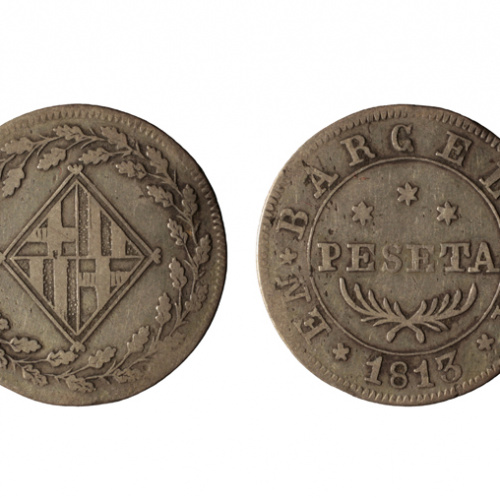 Ocupació francesa - 1 pesseta - 1813 image for: Ocupació francesa - 1 pesseta - 1813