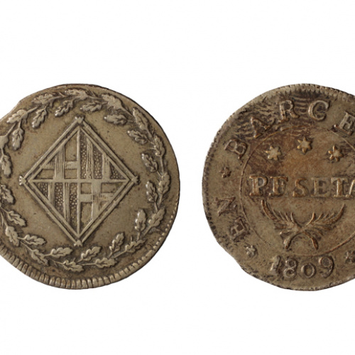 image for: Ocupació francesa - 1 pesseta - 1809