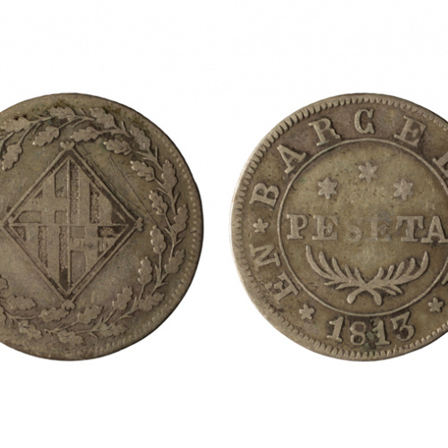 Ocupació francesa - 1 pesseta - 1813 image for: Ocupació francesa - 1 pesseta - 1813