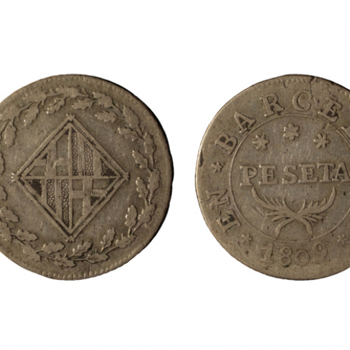 image for: Ocupació francesa - 1 pesseta - 1809