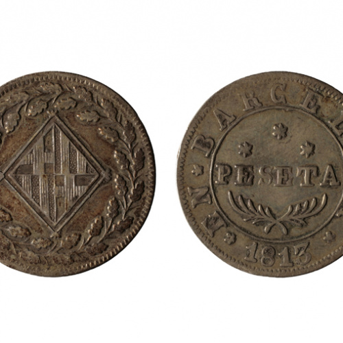 Ocupació francesa - 1 pesseta - 1813 image for: Ocupació francesa - 1 pesseta - 1813