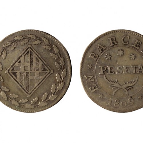 image for: Ocupació francesa - 1 pesseta - 1809