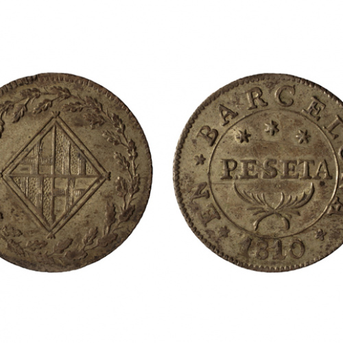 image for: Ocupació francesa - 1 pesseta - 1810