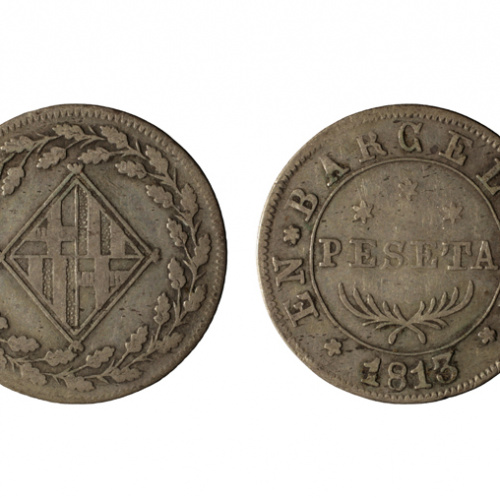 image for: Ocupació francesa - 1 pesseta - 1813