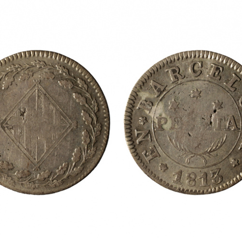 image for: Ocupació francesa - 1 pesseta - 1813