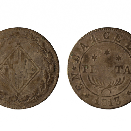 image for: Ocupació francesa - 1 pesseta - 1813