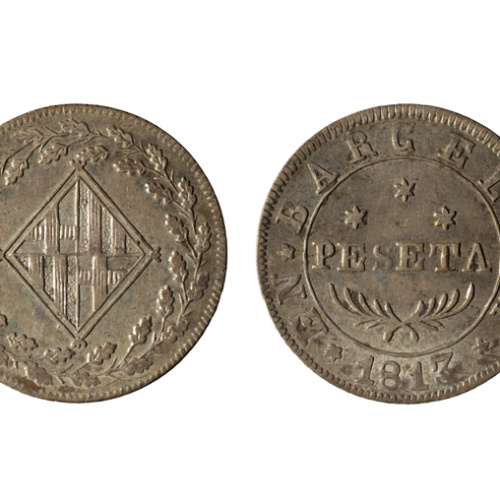image for: Ocupació francesa - 1 pesseta - 1813
