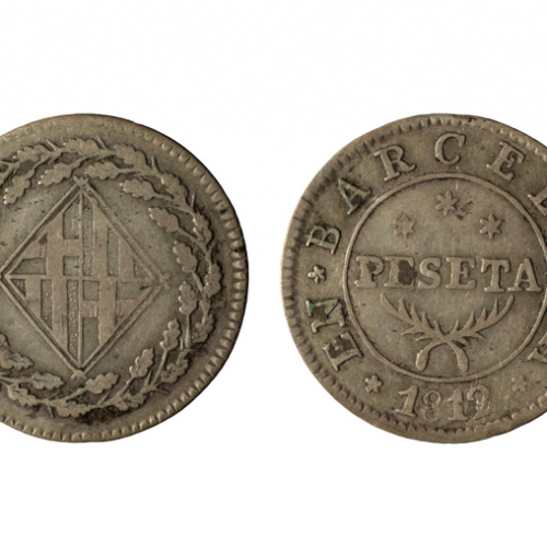 image for: Ocupació francesa - 1 pesseta - 1812