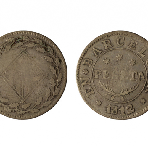 image for: Ocupació francesa - 1 pesseta - 1812