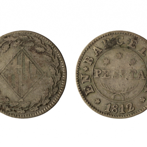 image for: Ocupació francesa - 1 pesseta - 1812