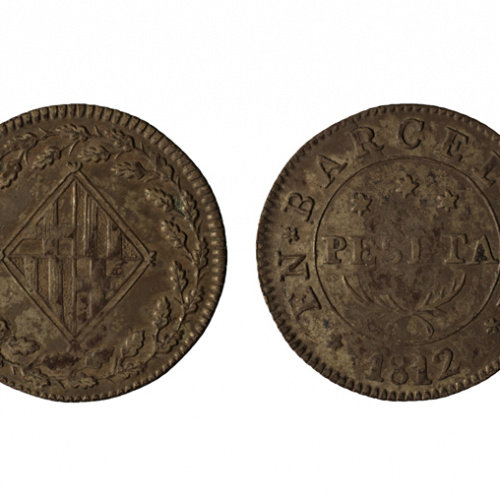 image for: Ocupació francesa - 1 pesseta - 1812