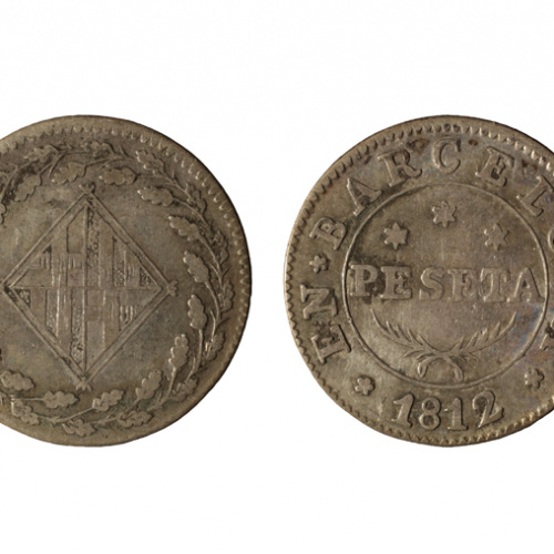 image for: Ocupació francesa - 1 pesseta - 1812