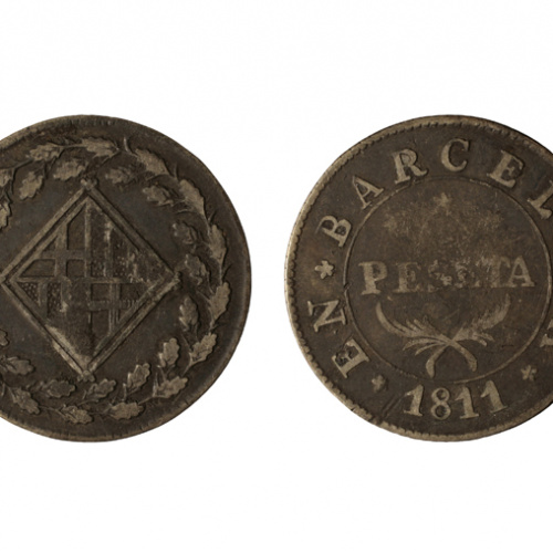 Ocupació francesa - 1 pesseta - 1811 image for: Ocupació francesa - 1 pesseta - 1811