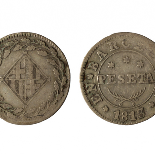 image for: Ocupació francesa - 1 pesseta - 1813