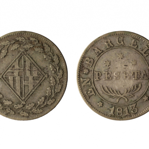 image for: Ocupació francesa - 1 pesseta - 1813